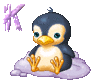 GIF animado (29031) Letra k pinguino