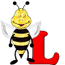 GIF animado (28601) Letra l abeja