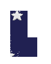 GIF animado (28222) Letra l azul estrellas
