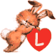 GIF animado (29400) Letra l conejo