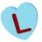 GIF animado (26748) Letra l corazon caramelo