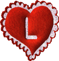 GIF animado (26974) Letra l corazon rojo