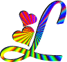 GIF animado (26784) Letra l corazones colores