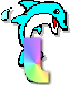 GIF animado (29348) Letra l delfin