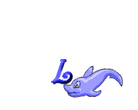 GIF animado (29439) Letra l delfin