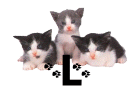 GIF animado (29938) Letra l gatitos