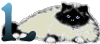 GIF animado (29964) Letra l gato angora