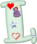 GIF animado (27192) Letra l romantica corazoncitos