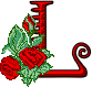 GIF animado (27296) Letra l romantica rosas rojas