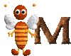 GIF animado (28692) Letra m abejita