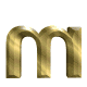 GIF animado (26014) Letra m amarilla metal dorada