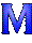 GIF animado (28249) Letra m azul anil