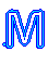 GIF animado (27435) Letra m azul mayuscula