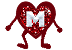 GIF animado (26723) Letra m corazon brazos