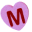 GIF animado (26749) Letra m corazon caramelo