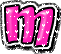 GIF animado (26547) Letra m corazoncitos rosas