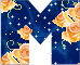 GIF animado (28174) Letra m estrellas rosas mayuscula