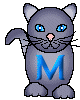 GIF animado (29991) Letra m gato color