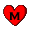 GIF animado (27141) Letra m mini corazon