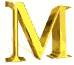 GIF animado (26116) Letra m oro