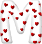 GIF animado (27219) Letra m romantica corazones
