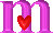 GIF animado (27334) Letra m rosa corazon