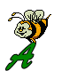 GIF animado (28629) Letra mayuscula a abeja