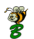 GIF animado (28630) Letra mayuscula b abeja