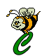 GIF animado (28631) Letra mayuscula c abeja