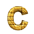 GIF animado (25865) Letra mayuscula c amarilla ladrillo