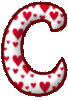 GIF animado (26435) Letra mayuscula c corazoncitos colores