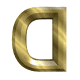 GIF animado (26018) Letra mayuscula d amarilla metal dorada