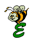GIF animado (28633) Letra mayuscula e abeja