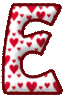 GIF animado (26437) Letra mayuscula e corazoncitos colores