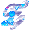 GIF animado (26666) Letra mayuscula e corazones azules