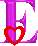 GIF animado (27339) Letra mayuscula e rosa corazon