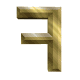 GIF animado (26020) Letra mayuscula f amarilla metal dorada