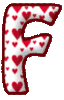 GIF animado (26438) Letra mayuscula f corazoncitos colores