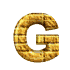 GIF animado (25869) Letra mayuscula g amarilla ladrillo