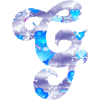 GIF animado (26668) Letra mayuscula g corazones azules