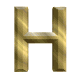 GIF animado (26022) Letra mayuscula h amarilla metal dorada