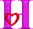 GIF animado (27342) Letra mayuscula h rosa corazon