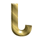 GIF animado (26024) Letra mayuscula j amarilla metal dorada
