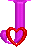 GIF animado (27344) Letra mayuscula j rosa corazon