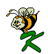 GIF animado (28639) Letra mayuscula k abeja