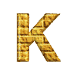 GIF animado (25873) Letra mayuscula k amarilla ladrillo
