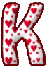 GIF animado (26443) Letra mayuscula k corazoncitos colores