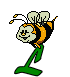 GIF animado (28640) Letra mayuscula l abeja