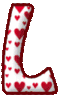 GIF animado (26444) Letra mayuscula l corazoncitos colores