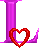 GIF animado (27346) Letra mayuscula l rosa corazon